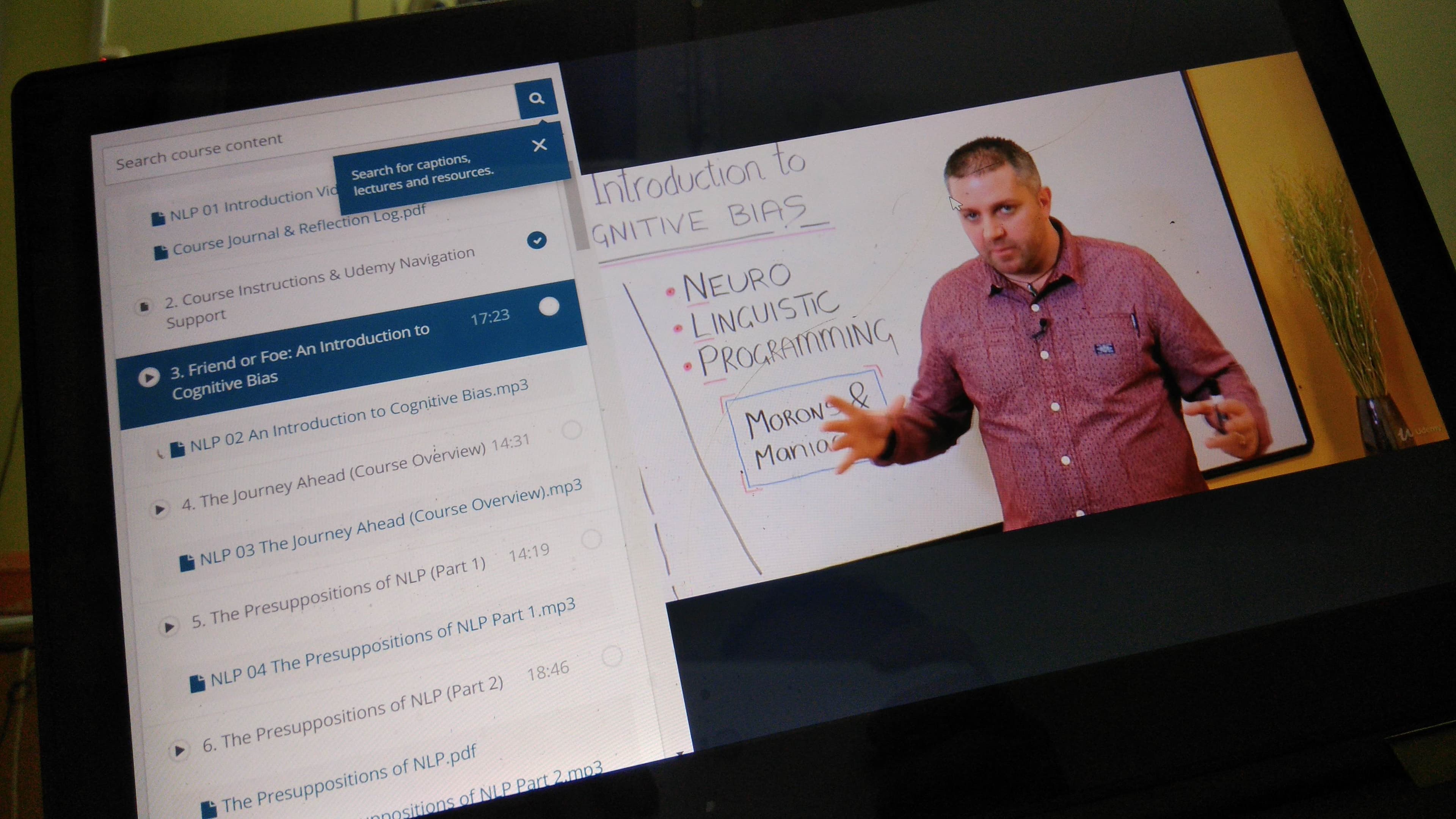 Studying NLP on Udemy