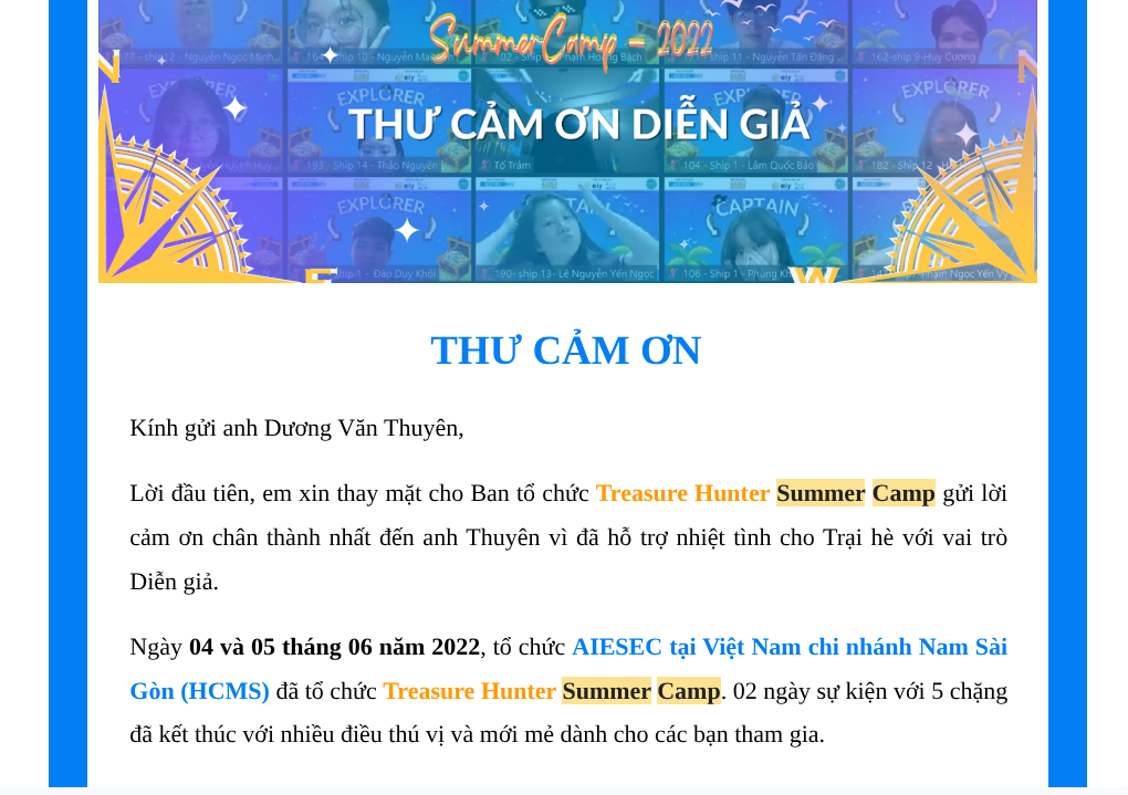 AIESEC Summer Camp